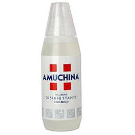 DISINFETTANTE IGIENIZZANTE A BASE DI IPOCLORITO DI SODIO ANTIMICROBICO AD AMPIO SPETTRO D'AZIONE AMUCHINA LIQUIDA 100% 500 ML image not present