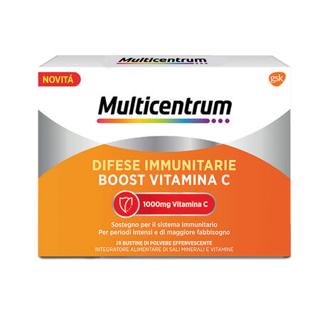 MULTICENTRUM DIFESE IMMUNITARIE BOOST VITAMINA C 28 BUSTINE image not present