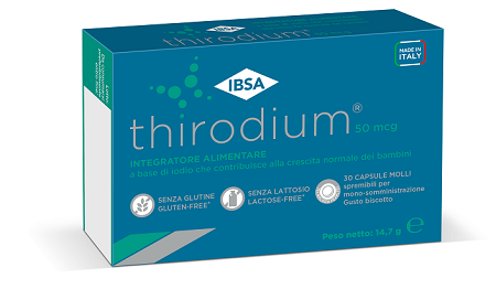 THIRODIUM 50MCG 30 CAPSULE MOLLI SPREMIBILI PER MONOSOMMINISTRAZIONE GUSTO BISCOTTO image not present