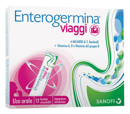 ENTEROGERMINA VIAGGI 12 BUSTINE OROSOLUBILI CONFEZIONE STANDARD image not present