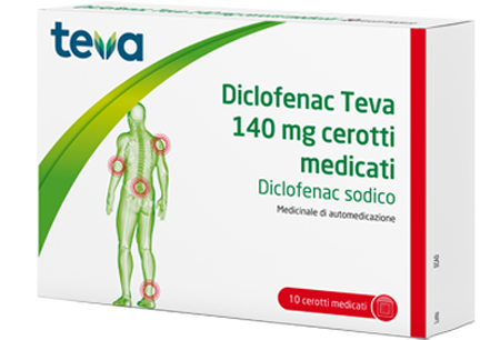 DICLOFENAC (TEVA)*10 cerotti medicati 140 mg image not present