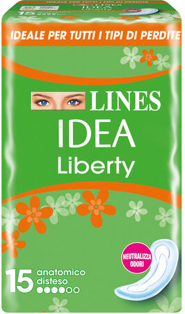 LINES IDEA ASSORBENTE LIBERTY ANATOMICO 15 PEZZI image not present