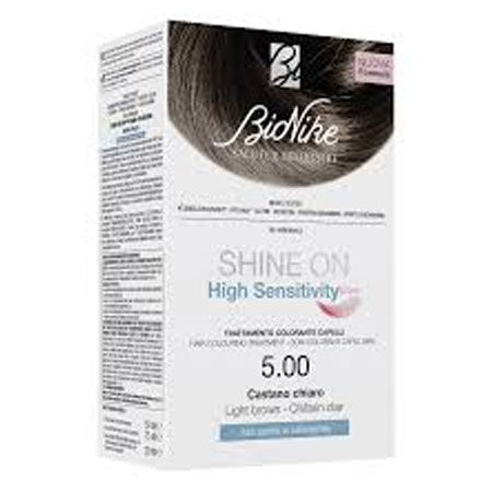 SHINE ON HIGH SENSITIVITY PLUS CASTANO CHIARO 5,00 RIVELATORE IN CREMA 75 ML + CREMA COLORANTE 50 ML image not present