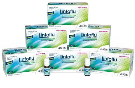 LINFOFLU MULTIPACK CONFEZIONE MULTIPLA DA 6 ASTUCCI X 15 FLACONCINI CONTIENE ZUCCHERO ED EDULCORANTE image not present
