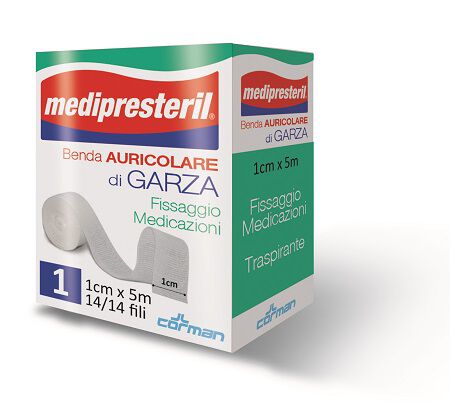 BENDA AURICOLARE MEDIPRESTERIL 12/8 FU M5X2CM 14/14 FILI image not present