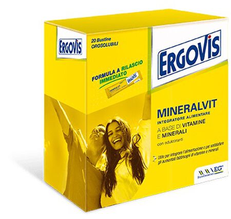 ERGOVIS MINERALVIT 20 BUSTE OROSOLUBILI 30 G image not present