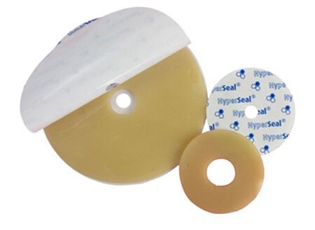 ANELLI IN IDROCOLLOIDE HYPERSEAL ADESIVI PROTETTIVI PER PELLLE PERISTOMALE CON MIELE DI MANUKA DIAMETRO ESTERNO 50 MM DIAMETRO INTERNO FORO 19 MM SPESSORE 2,5 MM 20 PEZZI image not present
