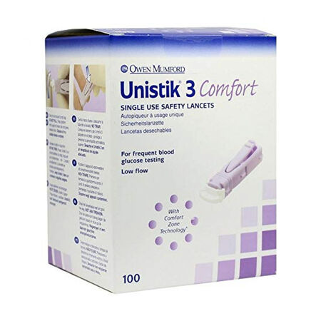 LANCETTE PUNGIDITO UNISTIK COMFORT CON SISTEMA DI SICUREZZA 100 PEZZI PROFAR image not present