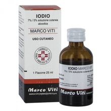 IODIO SOLUZIONE ALCOLICA I (MARCO VITI)*soluz cutanea 25 ml 7% + 5%