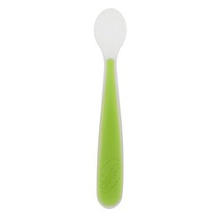 CHICCO CUCCHIAIO MORBIDO SILICONE 6M+ VERDE UP image not present