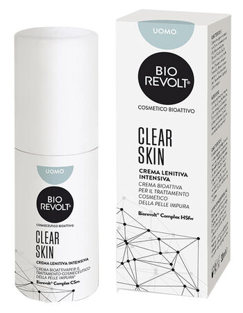 BIOREVOLT RX CLEAR SKIN UOMO CREMA LENITIVA INTENSIVA BIOATTIVA PER PELLE IMPURA 30 ML image not present