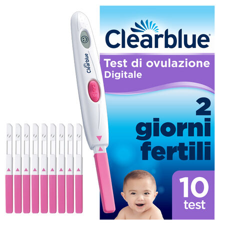 TEST DI OVULAZIONE CLEARBLUE DIGITALE 10 PEZZI image not present