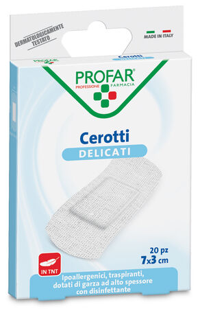 CEROTTO TESSUTO NON TESSUTO DELICATO GRANDI 7X3 CM 20 PEZZI PROFAR image not present