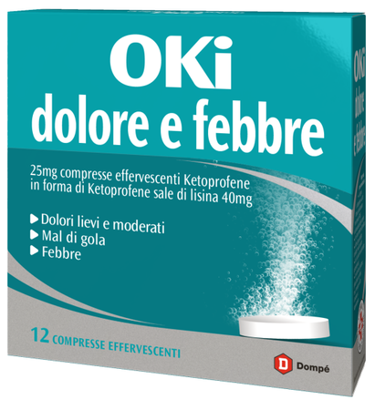 OKI DOLORE E FEBBRE*12 cpr eff 25 mg image not present