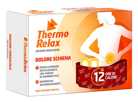 THERMORELAX FASCIA LOMBARE DOLORE SCHIENA+4 DISPOSITIVI AUTORISCALDANTI image not present
