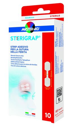 MASTER-AID STERIGRAP STRIP ADESIVO SUTURA FERITE 32X8 MM 10 PEZZI image not present