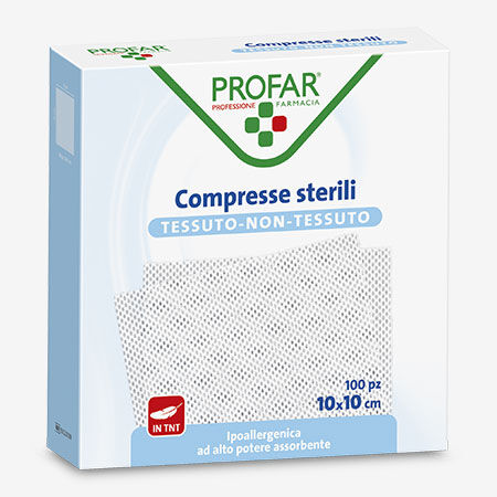 COMPRESSE IN TESSUTO NON TESSUTO 10 X 10 CM 100 PEZZI PROFAR image not present