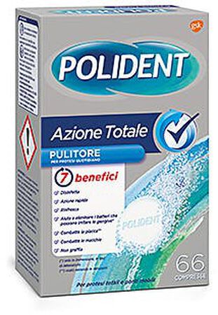 POLIDENT AZIONE TOTALE 66 COMPRESSE PULITORE PER PROTESI QUOTIDIANO image not present