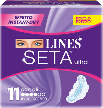 LINES SETA ULTRA ASSORBENTI CON ALI 11 PEZZI image not present