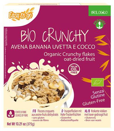 EASY TO GO BIO CRUNCHY AVENA BANANA UVETTA E COCCO 375 G image not present