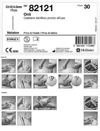 CATETERE IDROFILICO ONLI 17 CM CH 12 30 PEZZI image not present