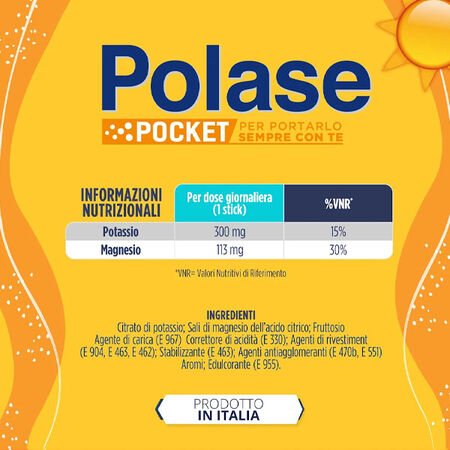 Polase Pocket  Integratore di Potassio e Magnesio - 14 buste orosolubili image not present
