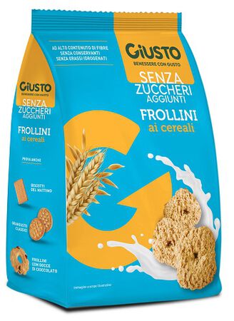GIUSTO SENZA ZUCCHERO FROLLINI AI CEREALI SENZA ZUCCHERO 350 G image not present