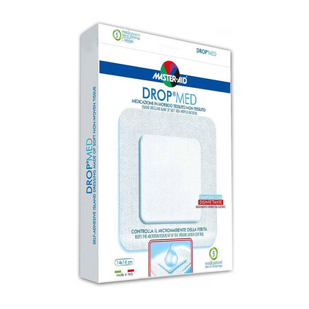 MEDICAZIONE ADESIVA MASTER-AID DROP MED 14X14 5 PEZZI image not present
