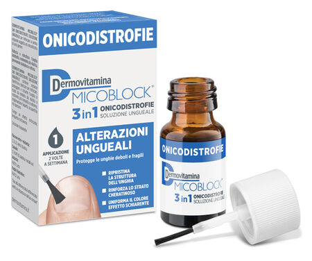 DERMOVITAMINA MICOBLOCK 3 IN 1 ONICODISTROFIE ALTERAZIONI UNGUEALI 7 ML image not present