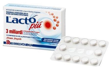 LACTO PIU 3 MILIARDI 12 COMPRESSE image not present