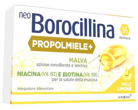 NEOBOROCILLINA PROPOLMIELE+ MIELE/LIMONE 16 PASTIGLIE image not present