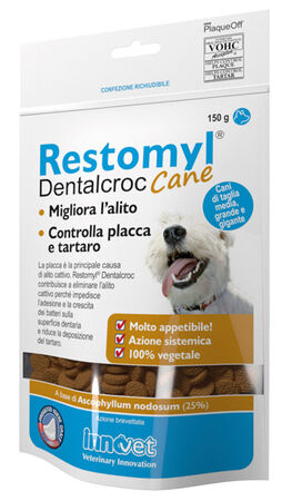 RESTOMYL DENTALCROC CANI TAGLIA MEDIA GRANDE E GIGANTE BUSTA 150 G image not present
