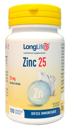 LONGLIFE ZINC 25 MG 100 COMPRESSE image not present