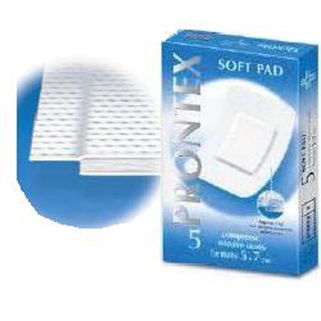 GARZA PRONTEX SOFT PAD COMPRESSA 5X7 CM 5 PEZZI image not present