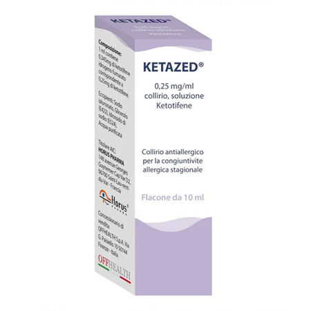 KETAZED*collirio 1 flaconcino 10 ml 0,25 mg/ml con contagocce image not present