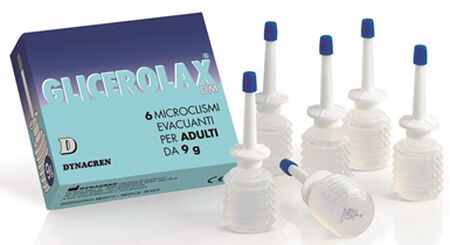 GLICEROLAX ADULTI MICROCLISMI EVACUANTI 6 PEZZI X 9 G CONTIENE AMIDO DI RISO image not present