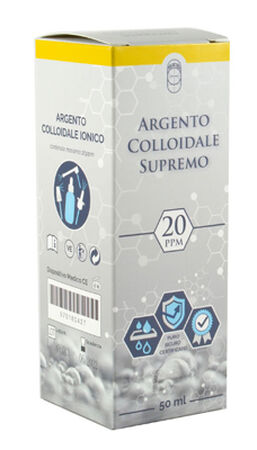 ARGENTO COLLOIDALE SUPREMO 20PPM CERTIFICATO SPRAY CON CONTAGOCCE + EROGATORE NASO + EROGATORE GOLA + EROGATORE PELLE image not present