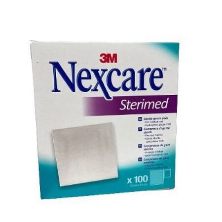 GARZA COMPRESSA NEXCARE STERIMED IN COTONE 20 FILI 18X40CM MULTILINGUAL 12 PEZZI image not present