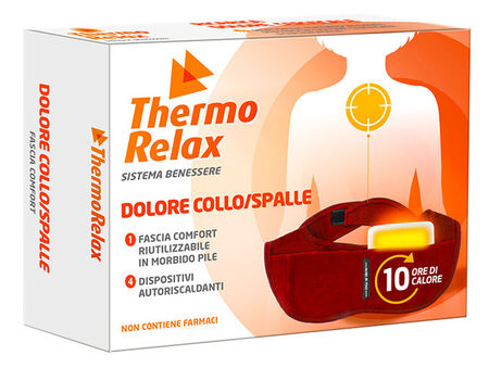 THERMORELAX FASCIA DOLORE COLLO SPALLE FASCIA+4 DISPOSITIVI AUTORISCALDANTI image not present