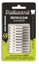 PLAKKONTROL BRUSH & CLEAN CARBON 40 PEZZI