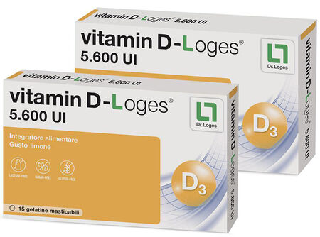 VITAMIN D-LOGES 30 GELATINE MASTICABILI GUSTO LIMONE 42 G image not present