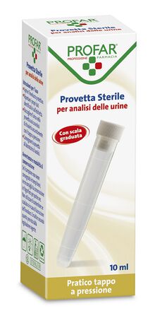 PROVETTA STERILE PER ANALISI DELLE URINE 10 ML PROFAR image not present