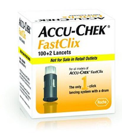 LANCETTE PUNGIDITO ACCU-CHEK FASTCLIX 100 + 2 PEZZI image not present