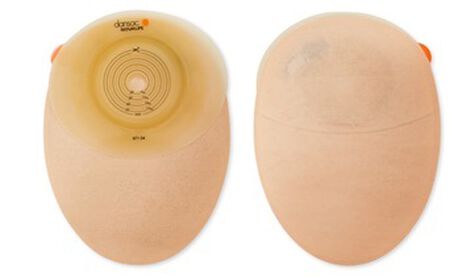 SACCA PER COLOSTOMIA MONOPEZZO DANSAC NOVALIFE 1 SOFT CONVEX EASYVIEW CHIUSA OPACA RITAGLIABILE 15-34 MM CAPACITA' 430 ML CHIUSURA IN VELCRO 10 PEZZI image not present