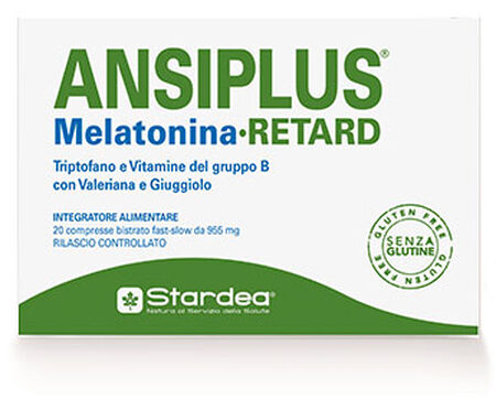 ANSIPLUS RETARD MELATONINA 20 COMPRESSE BISTRATO FAST SLOW 955 MG image not present
