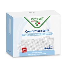 COMPRESSE IN TESSUTO NON TESSUTO 18 X 40 CM 12 PEZZI PROFAR