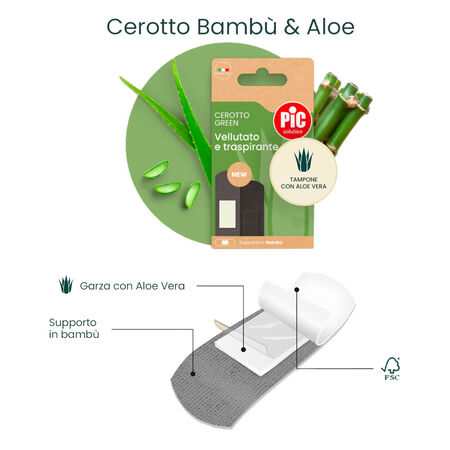 CEROTTO PIC GREEN BAMBU' ALOE MEDIO 20 PEZZI image not present