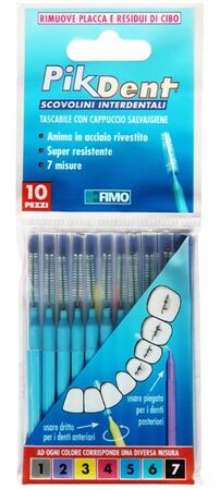 PIKDENT STUZZICOLINO 5 AZZURRO 10 PEZZI image not present
