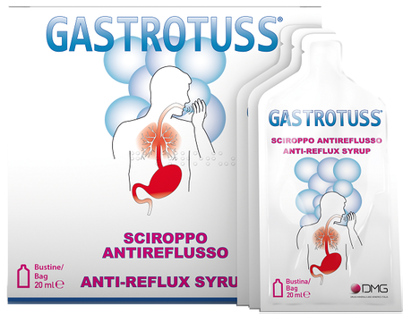 SCIROPPO ANTIREFLUSSO GASTROTUSS 25 BUSTINE MONODOSE 20 ML image not present