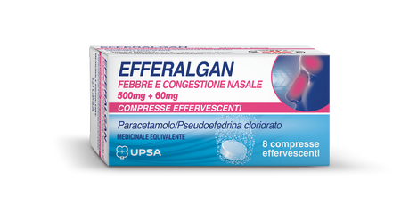 EFFERALGAN FEBBRE E CONGESTIONE NASALE*8 cpr eff 500 mg + 60 mg image not present